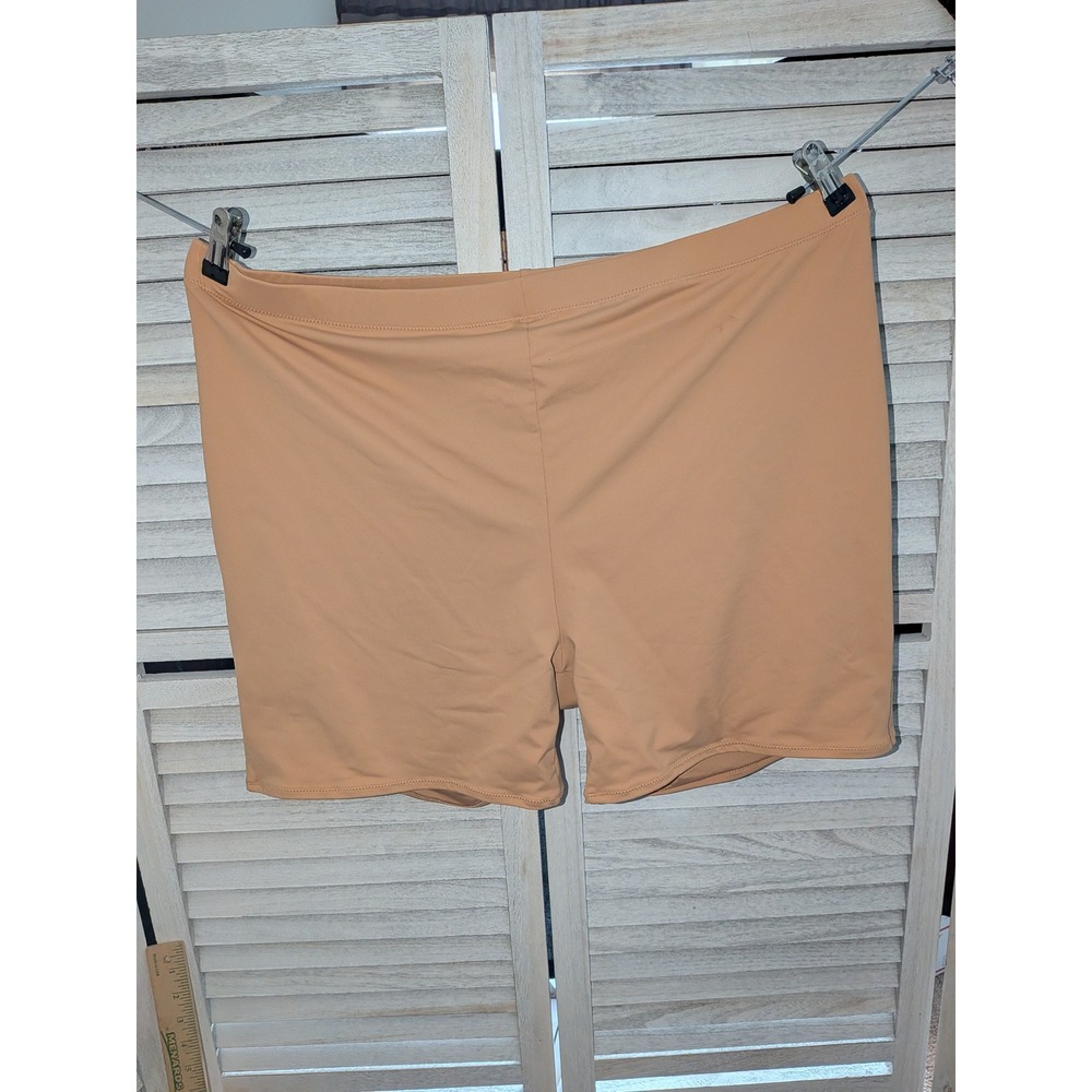 SKIMS Recycled Swim Mid‎ Waist Short Ochre SW-MWS-0750 Tan Size 4X NWT